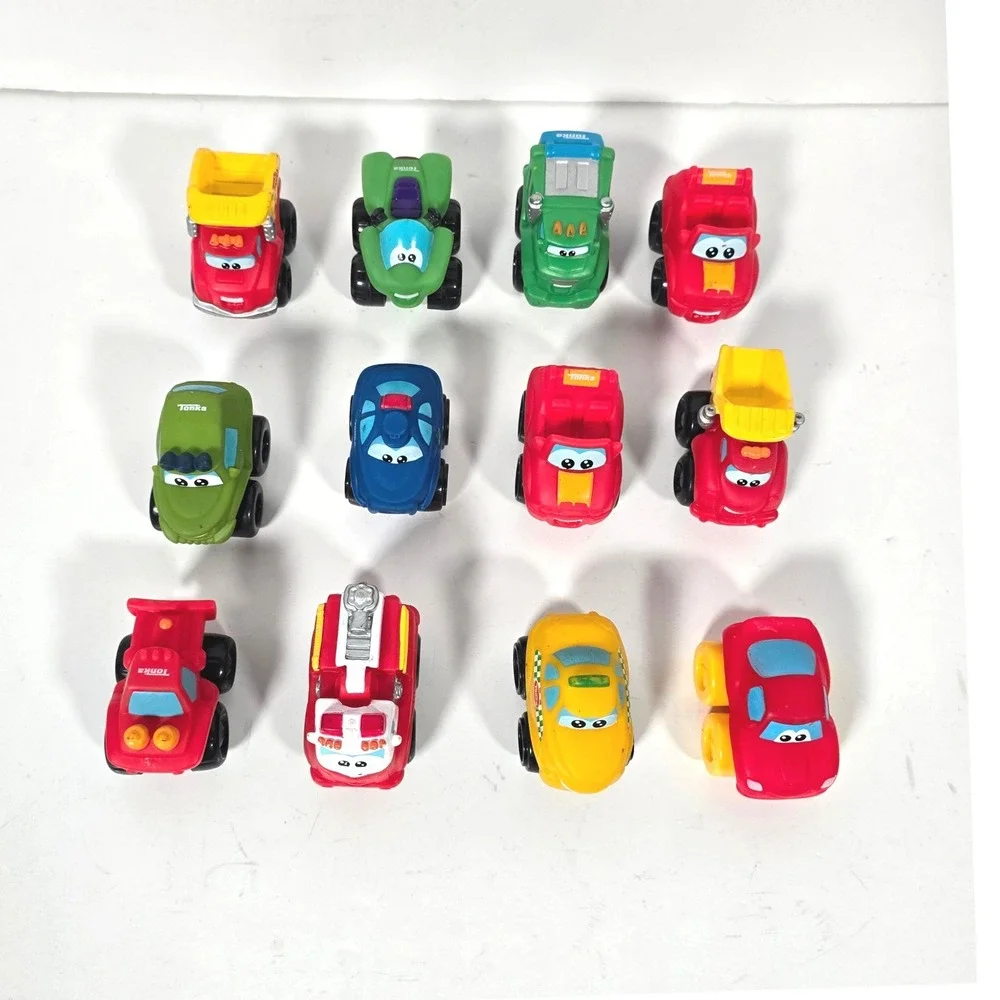 Tonka Chuck & Friends Hasbro Kids Mini Toy Car Lot 11pc Multicolor Soft Plastic